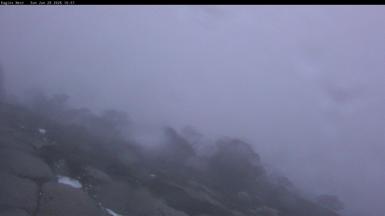 Thredbo Central Spur snow cam captured at 28 June 2026 at 5:01 pm AEST