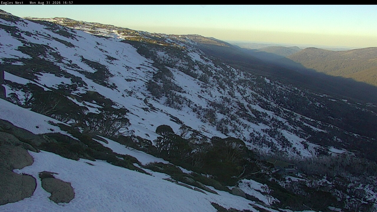 Thredbo Central Spur snow cam captured at 31 August 2026 at 5:02 pm AEST