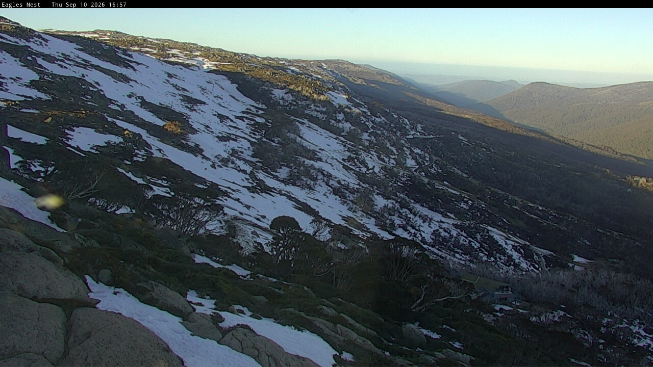 Thredbo Central Spur snow cam captured at 10 September 2026 at 5:06 pm AEST