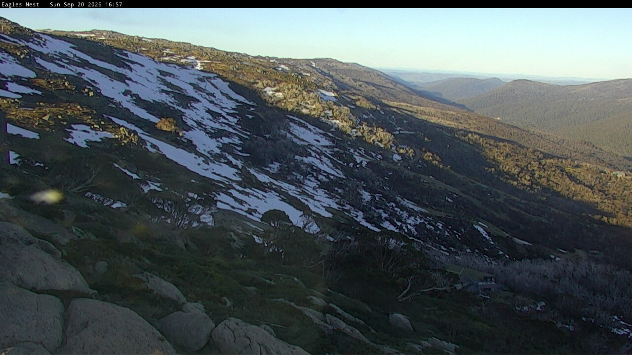Thredbo Central Spur snow cam captured at 20 September 2026 at 5:04 pm AEST