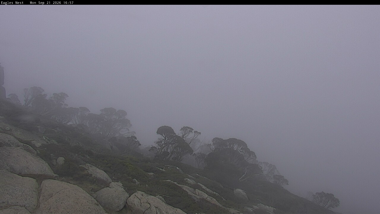 Thredbo Central Spur snow cam captured at 21 September 2026 at 5:05 pm AEST