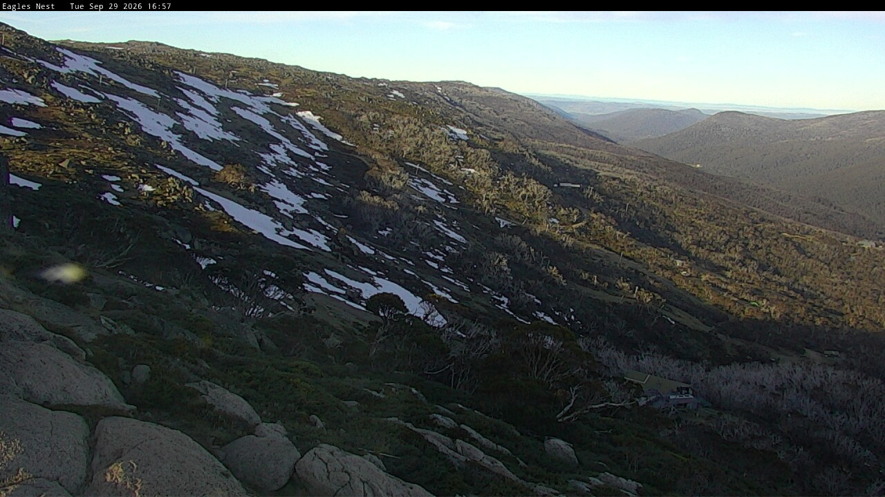 Thredbo Central Spur snow cam captured at 29 September 2026 at 5:08 pm AEST