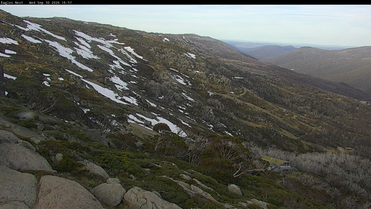 Thredbo Central Spur snow cam captured at 30 September 2026 at 5:16 pm AEST