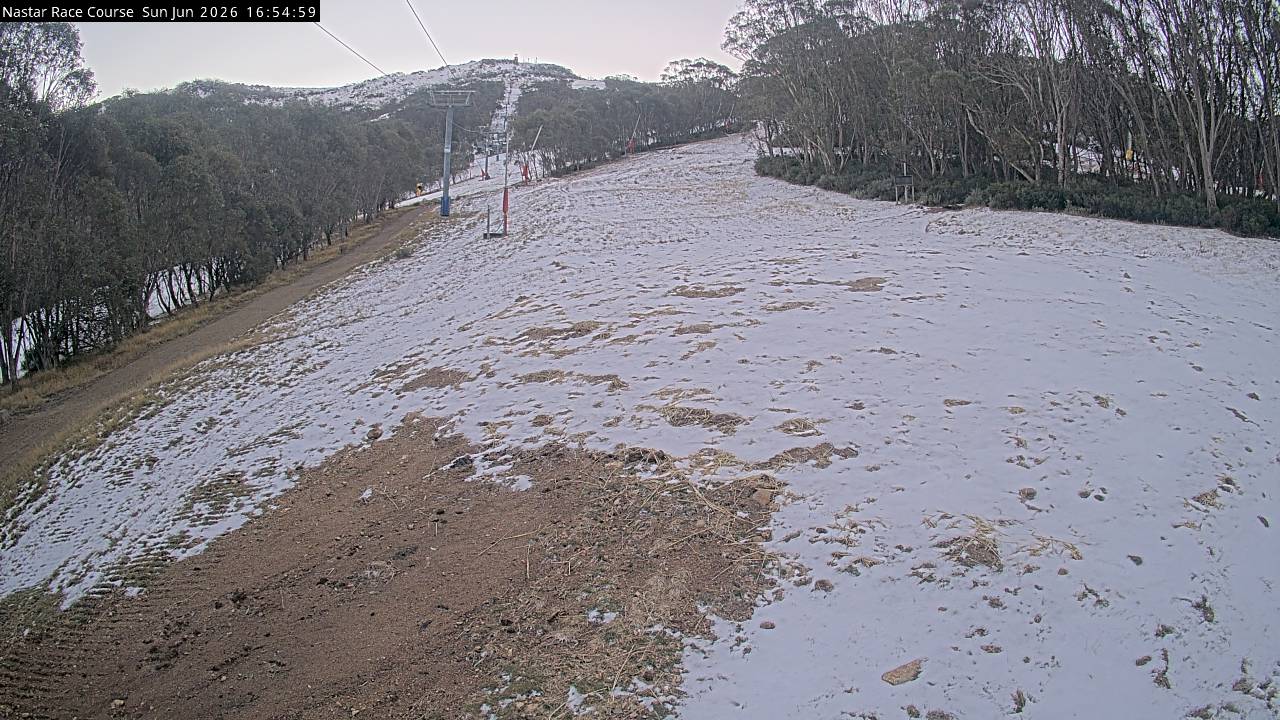 Thredbo Mid-Mountain snow cam captured at 7 June 2026 at 11:05 pm AEST
