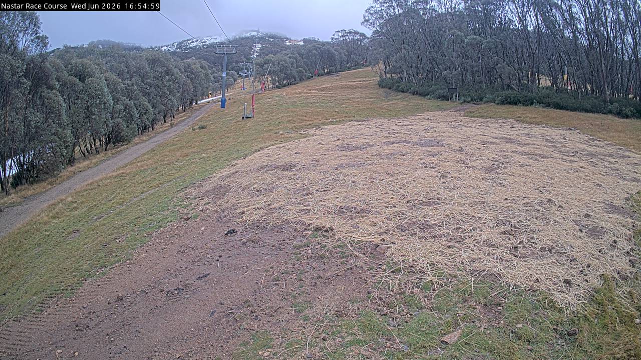 Thredbo Mid-Mountain snow cam captured at 10 June 2026 at 6:02 pm AEST