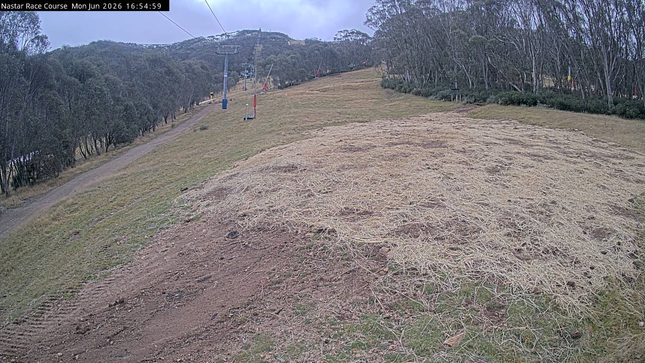 Thredbo Mid-Mountain snow cam captured at 15 June 2026 at 4:56 pm AEST