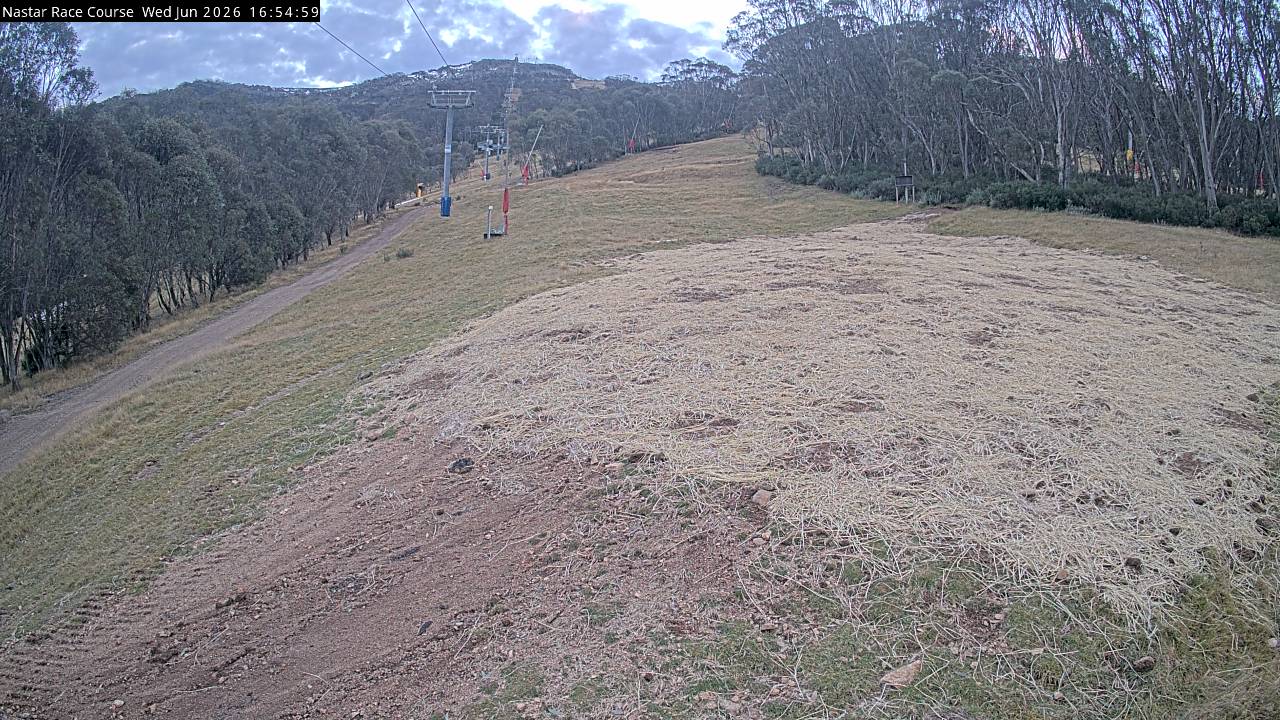 Thredbo Mid-Mountain snow cam captured at 17 June 2026 at 4:58 pm AEST