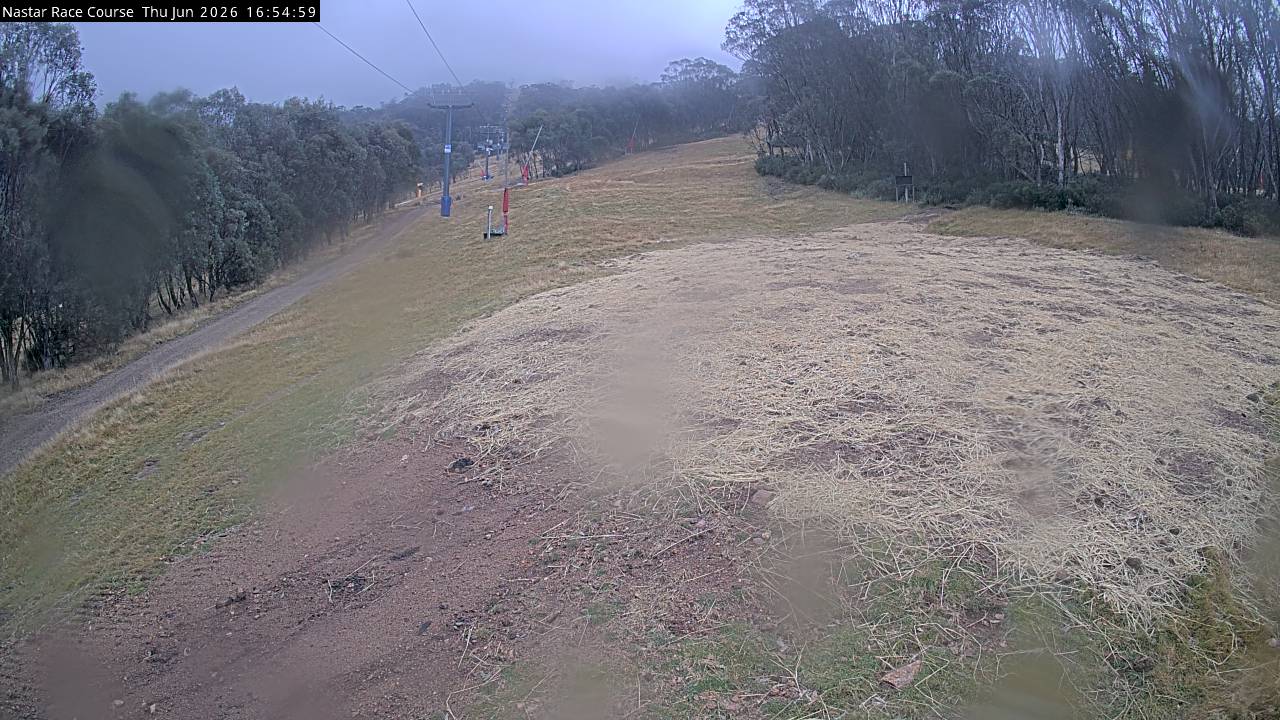 Thredbo Mid-Mountain snow cam captured at 18 June 2026 at 4:58 pm AEST