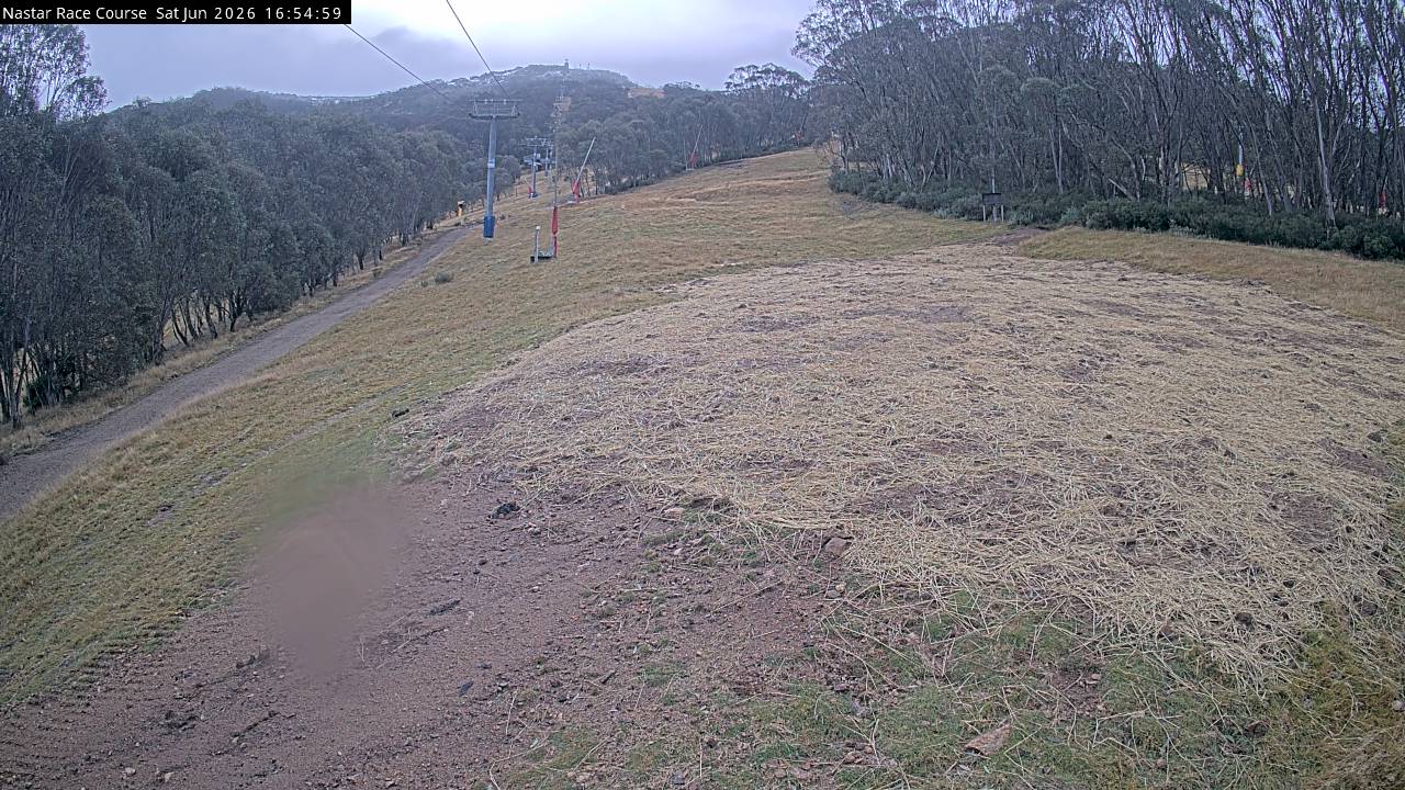 Thredbo Mid-Mountain snow cam captured at 20 June 2026 at 4:57 pm AEST