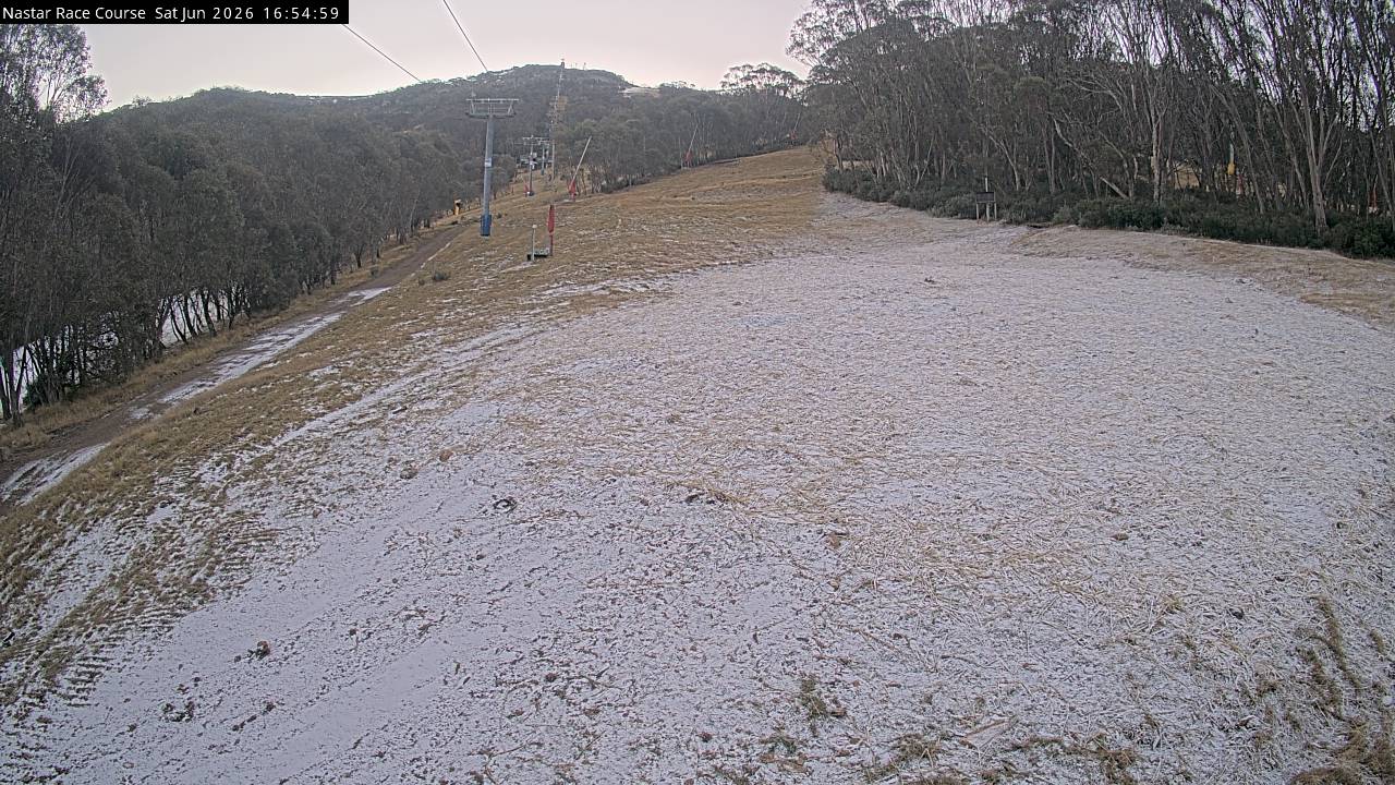 Thredbo Mid-Mountain snow cam captured at 27 June 2026 at 4:56 pm AEST