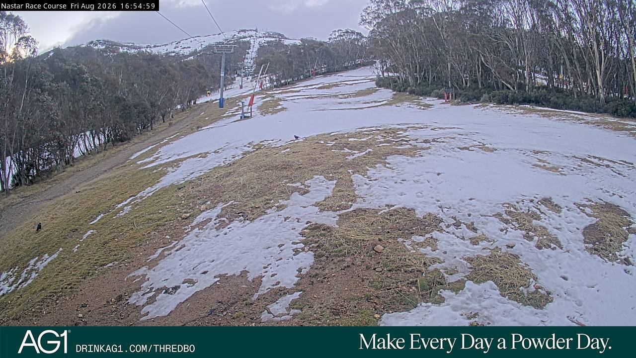 Thredbo Mid-Mountain snow cam captured at 21 August 2026 at 5:03 pm AEST
