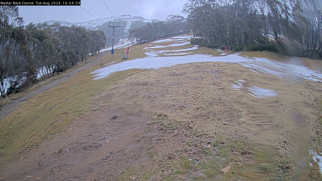 Thredbo Mid-Mountain snow cam captured at 25 August 2026 at 4:56 pm AEST