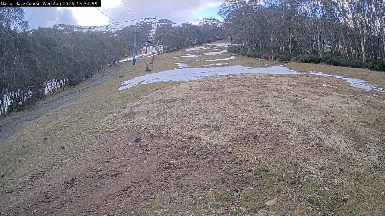Thredbo Mid-Mountain snow cam captured at 26 August 2026 at 4:57 pm AEST