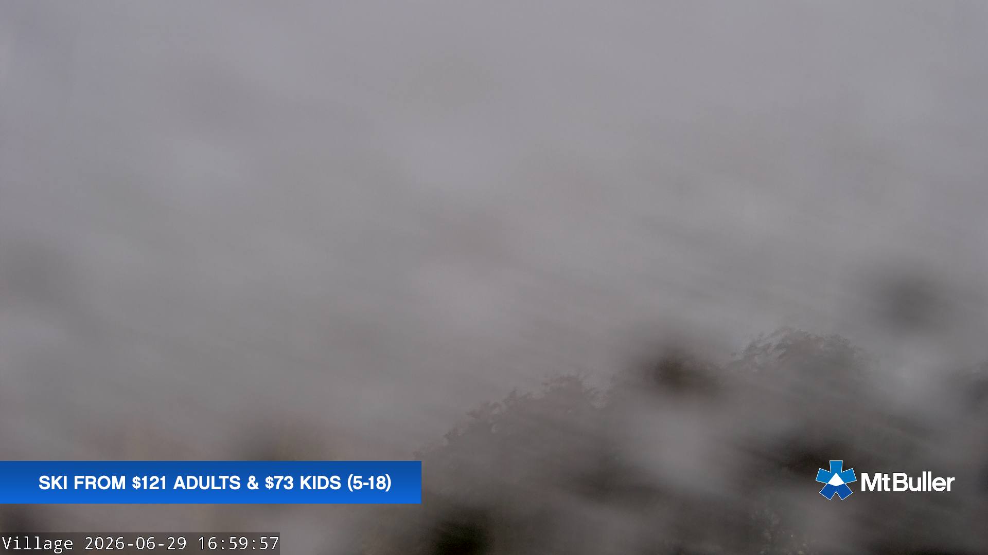 Mt Buller Village snow cam captured at 29 June 2026 at 5:00 pm AEST