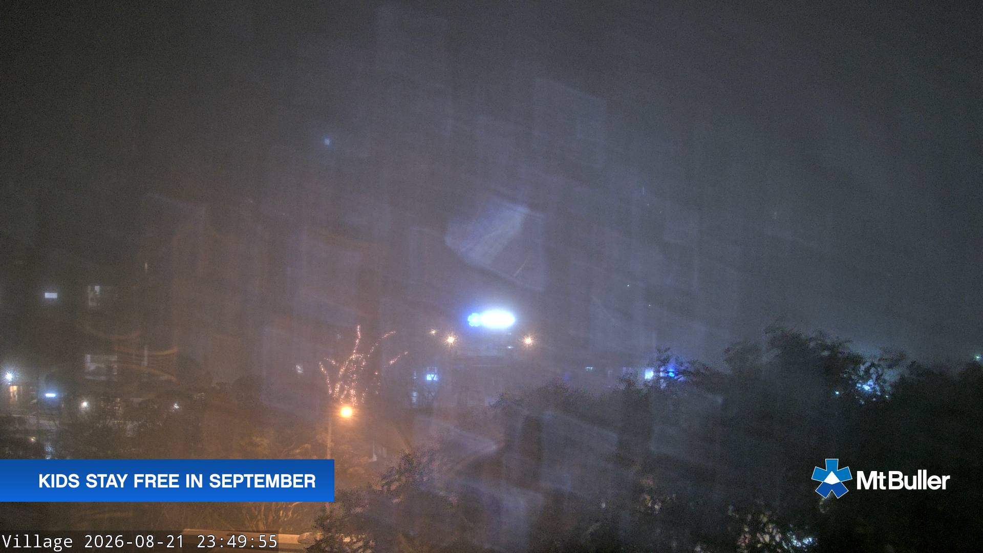 Mt Buller Village snow cam captured at 21 August 2026 at 11:52 pm AEST