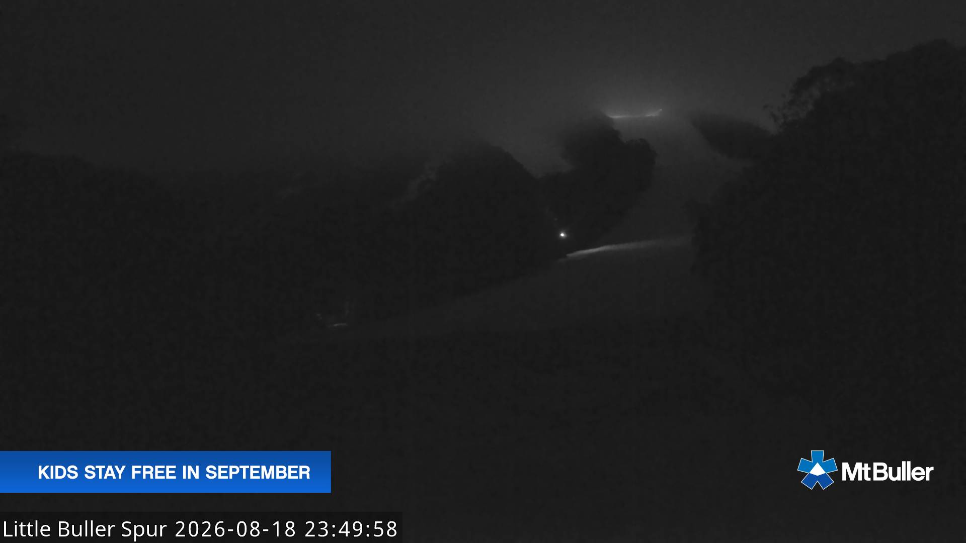 Mt Buller Little Buller Spur snow cam captured at 18 August 2026 at 11:50 pm AEST