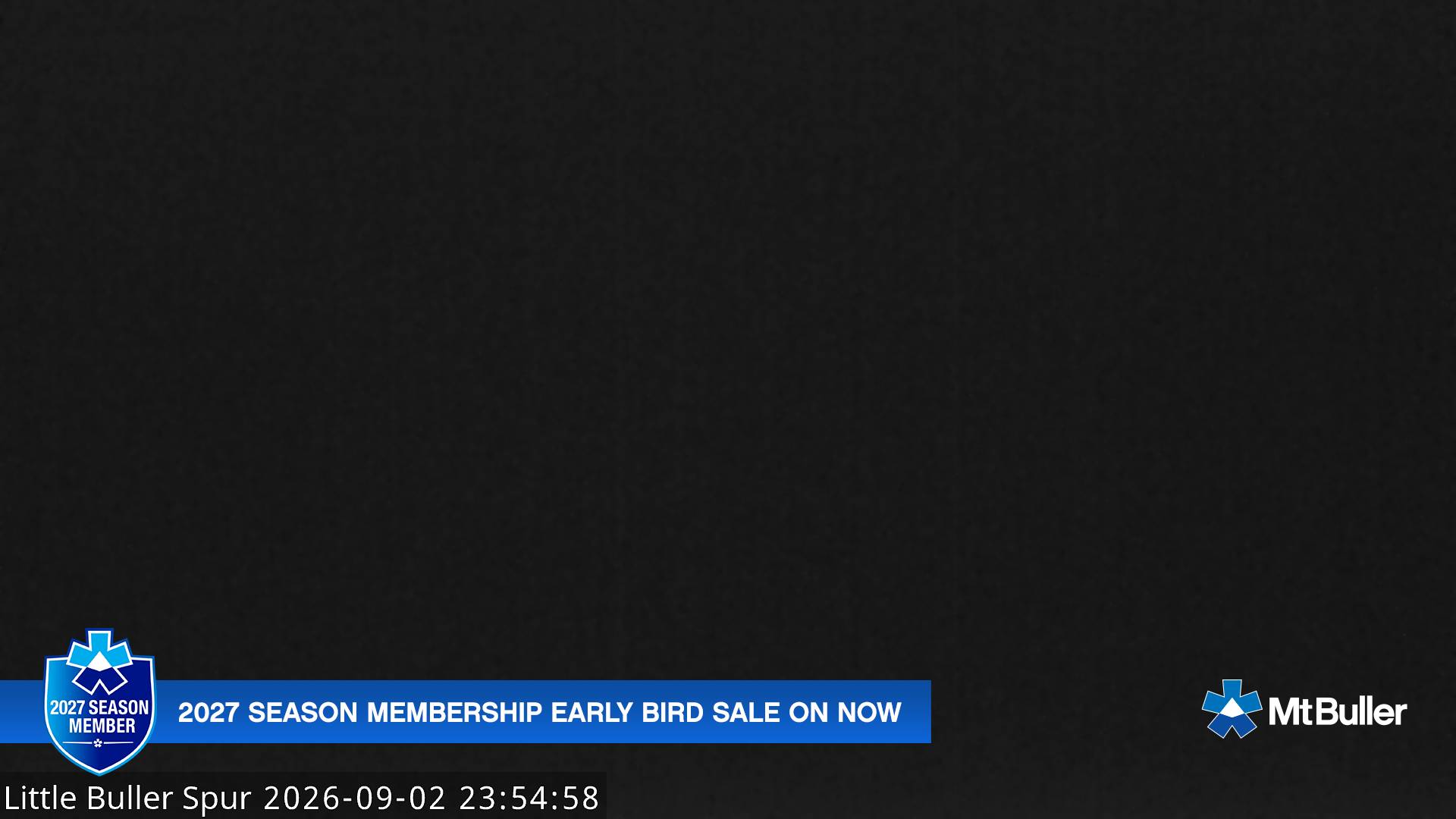 Mt Buller Little Buller Spur snow cam captured at 2 September 2026 at 11:56 pm AEST