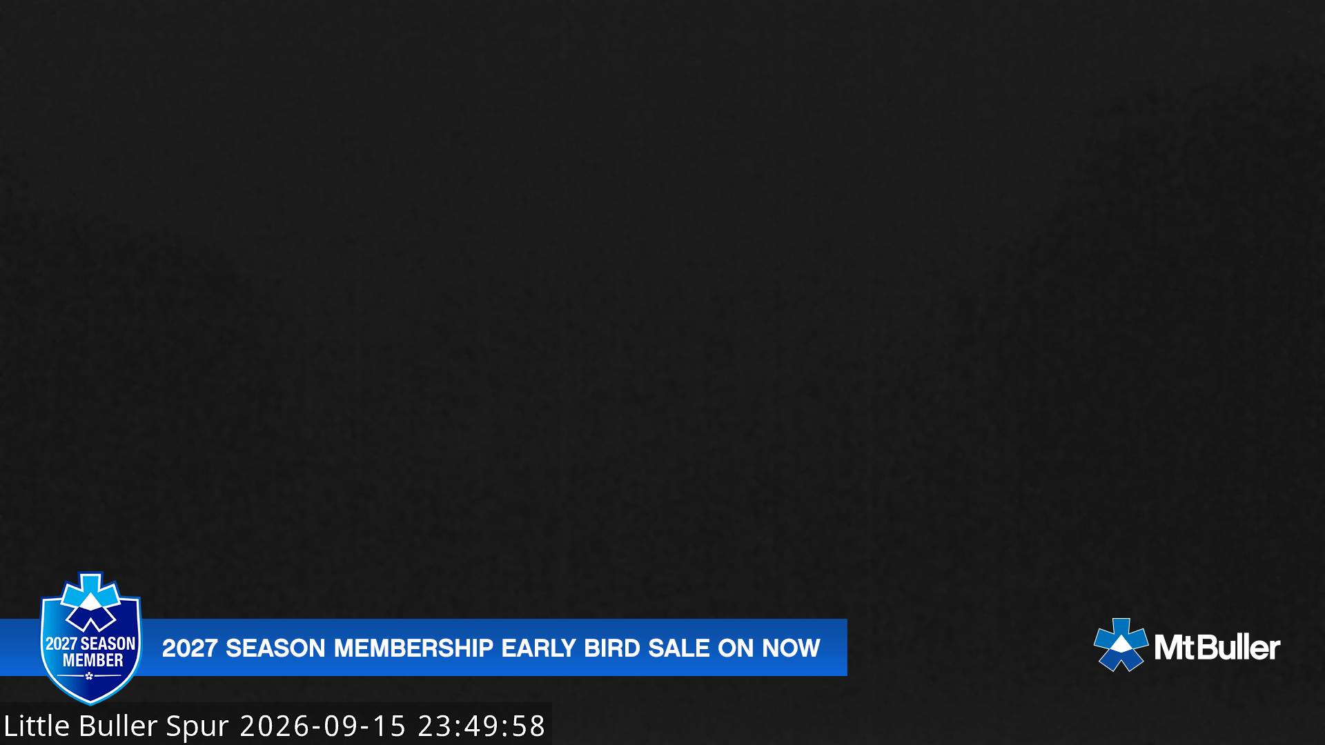 Mt Buller Little Buller Spur snow cam captured at 15 September 2026 at 11:54 pm AEST