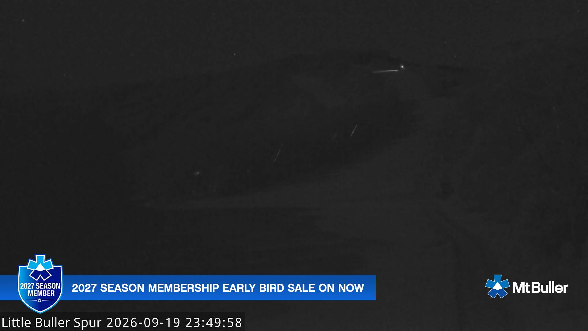 Mt Buller Little Buller Spur snow cam captured at 19 September 2026 at 11:54 pm AEST
