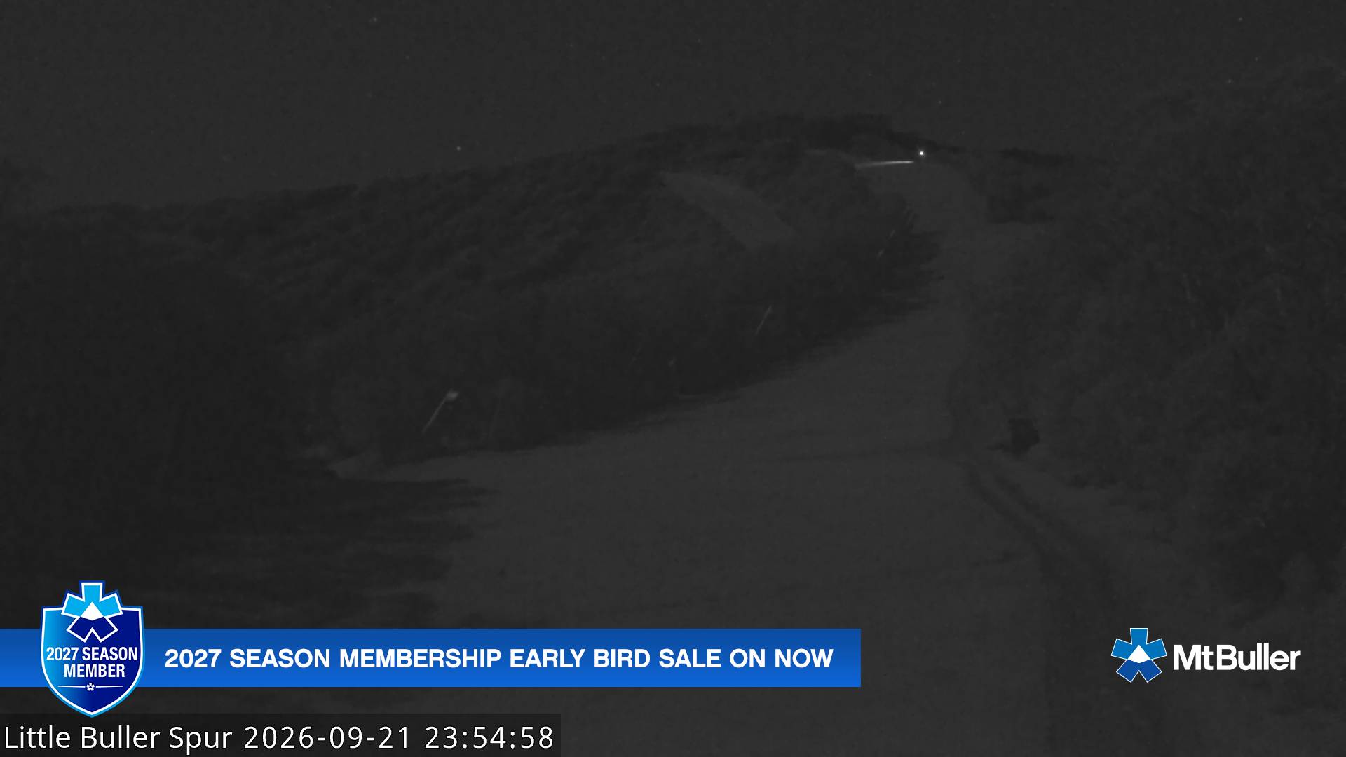 Mt Buller Little Buller Spur snow cam captured at 21 September 2026 at 11:55 pm AEST