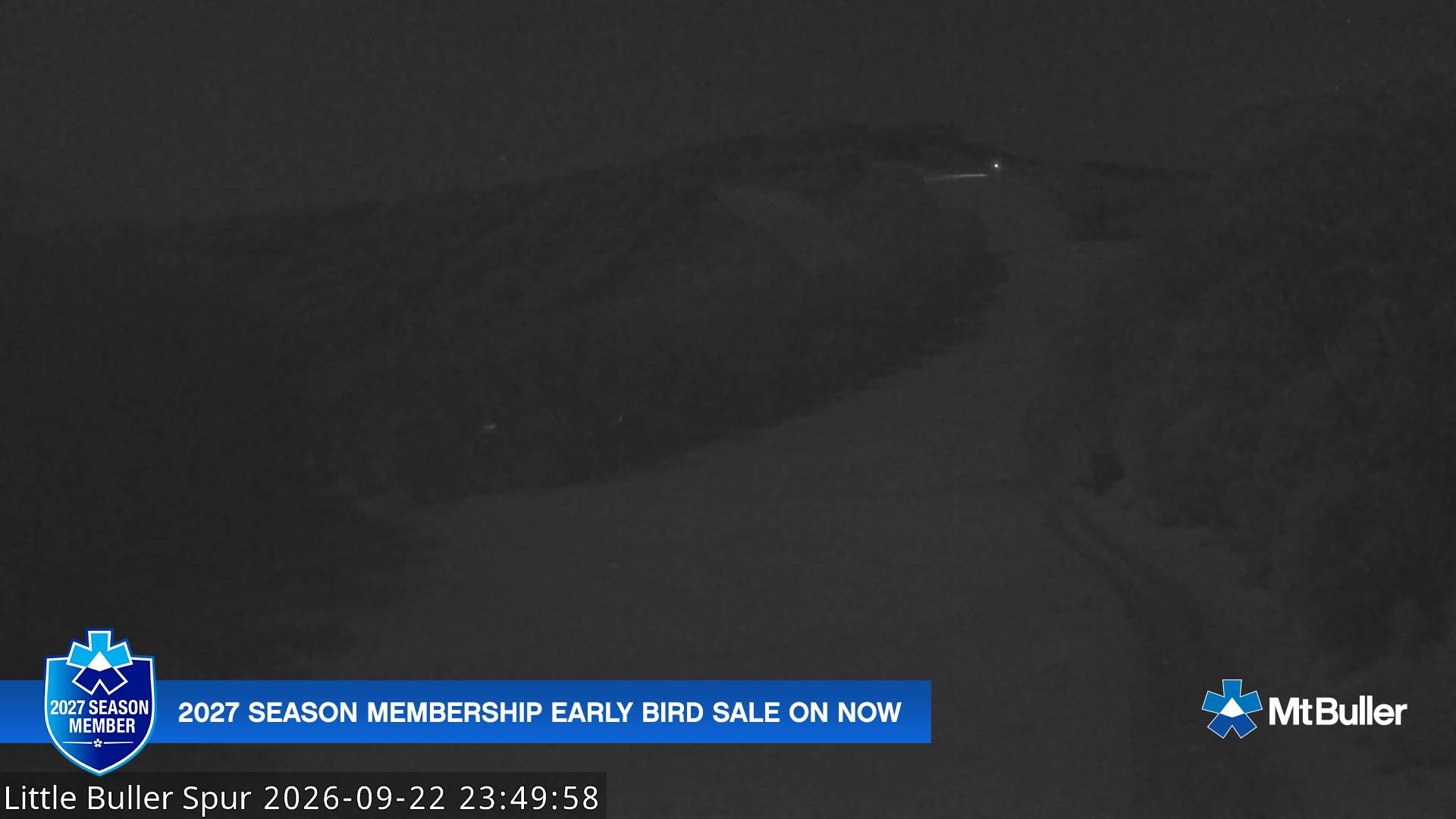 Mt Buller Little Buller Spur snow cam captured at 22 September 2026 at 11:54 pm AEST