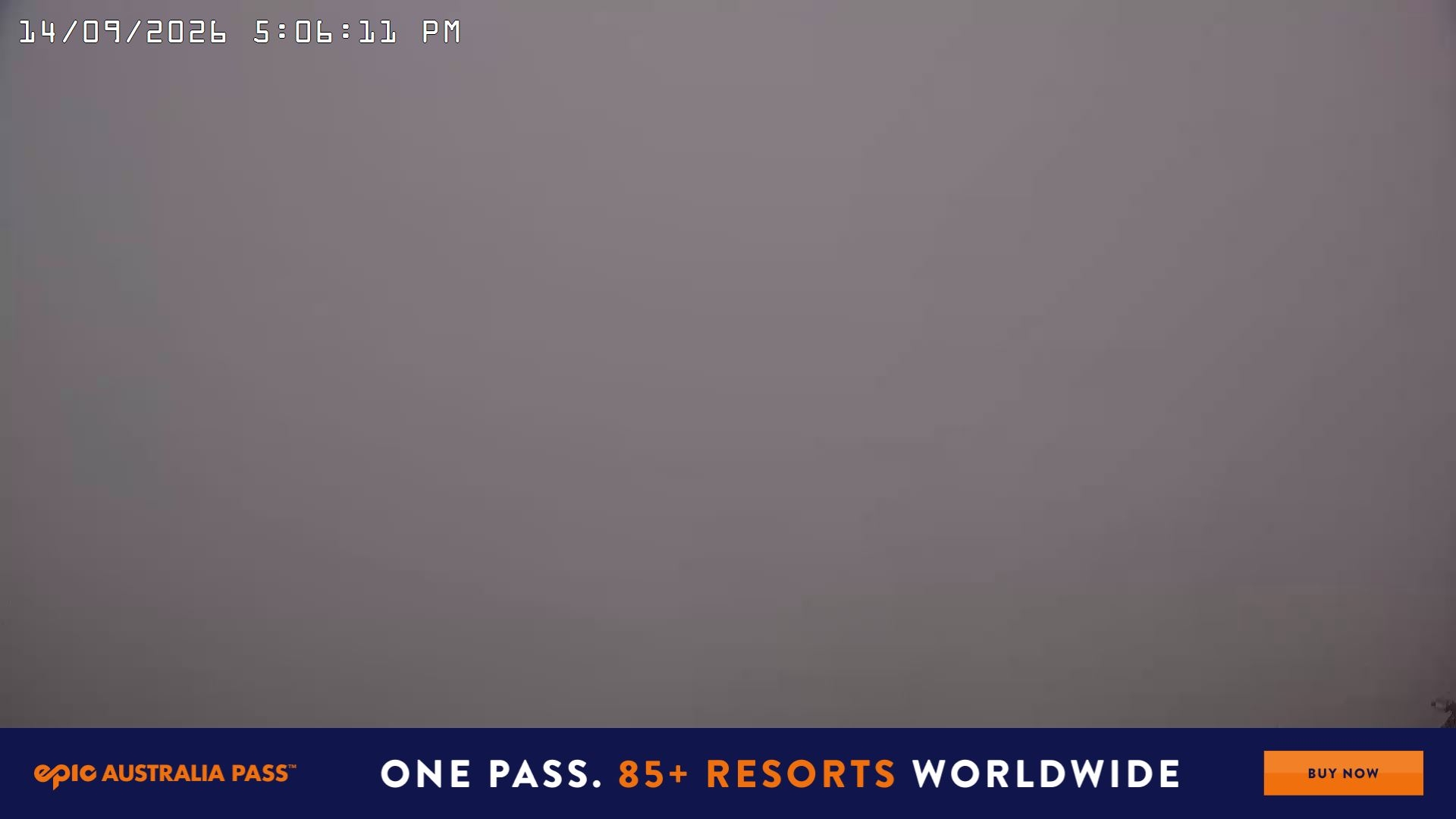 Falls Creek Drover's Dream Lake View snow cam captured at 14 September 2026 at 5:19 pm AEST