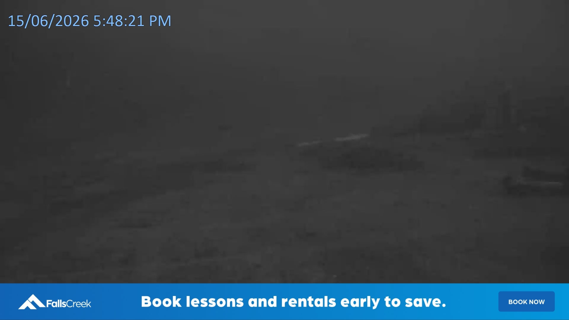 Falls Creek Towers Chair snow cam captured at 15 June 2026 at 5:51 pm AEST