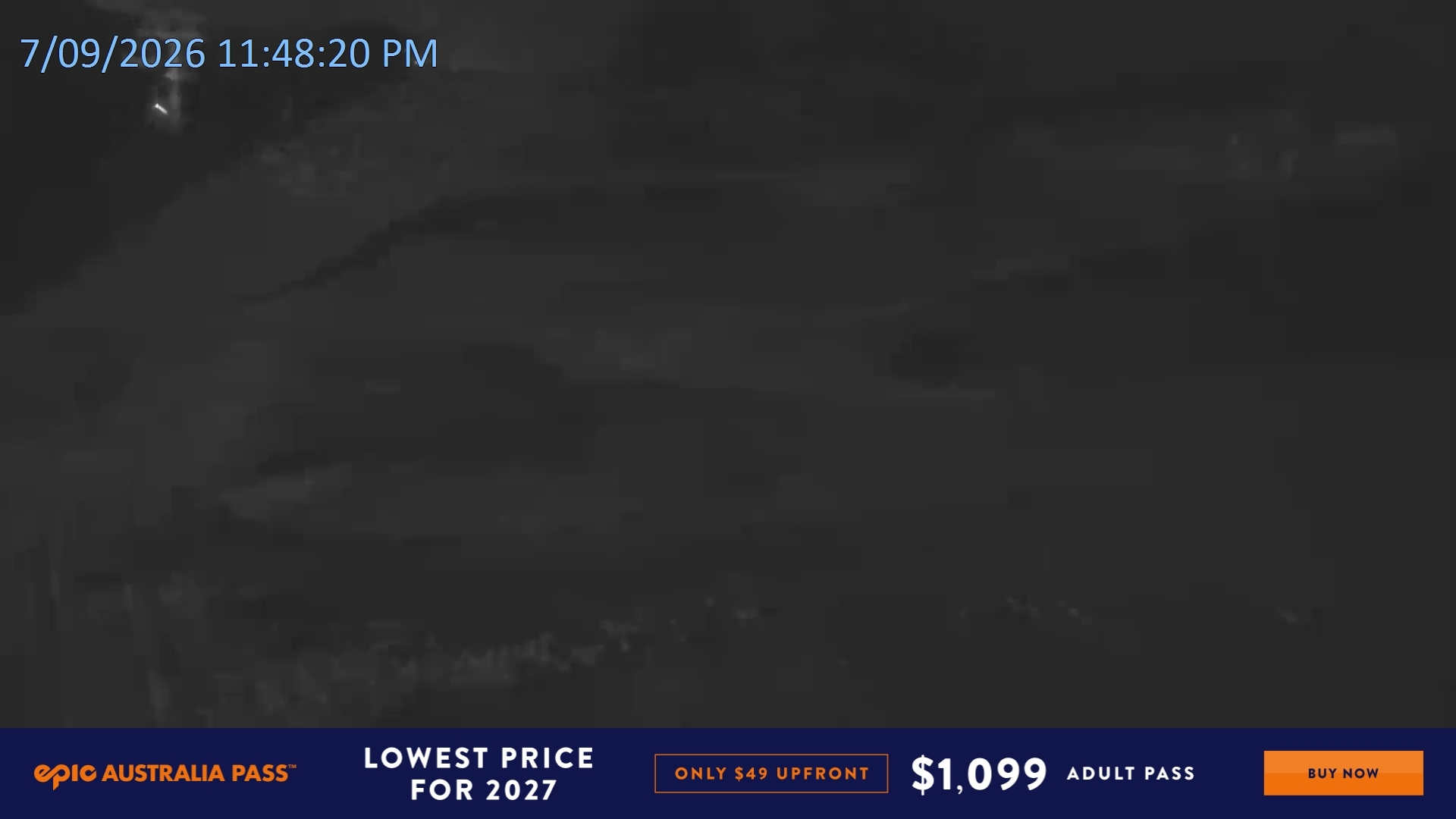 Falls Creek Towers Chair snow cam captured at 7 September 2026 at 11:59 pm AEST