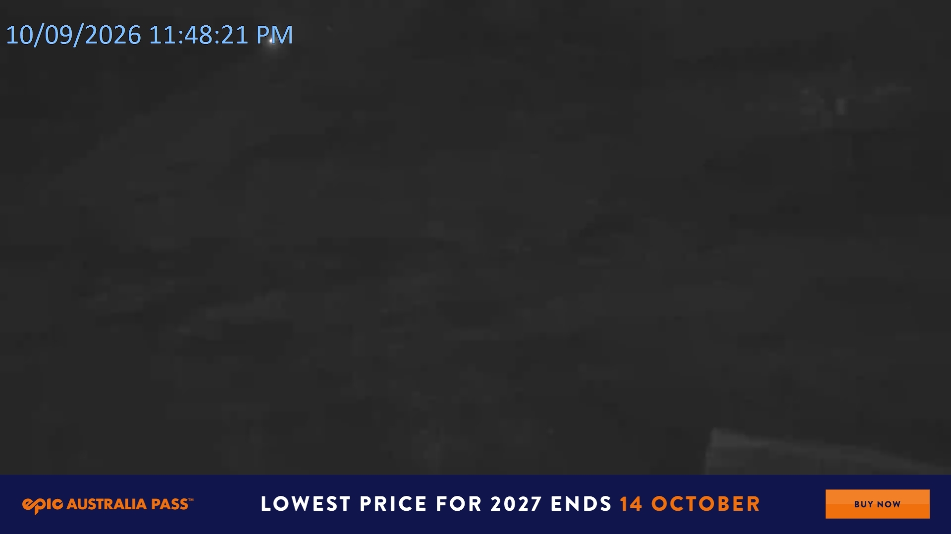 Falls Creek Towers Chair snow cam captured at 10 September 2026 at 11:59 pm AEST