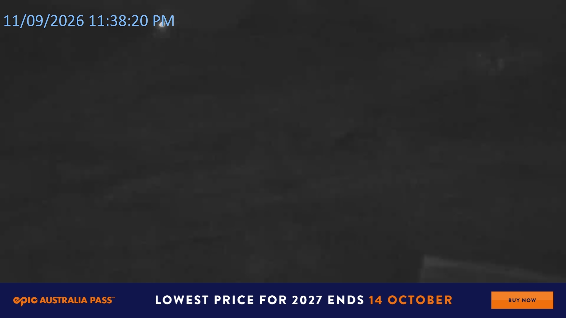 Falls Creek Towers Chair snow cam captured at 11 September 2026 at 11:49 pm AEST