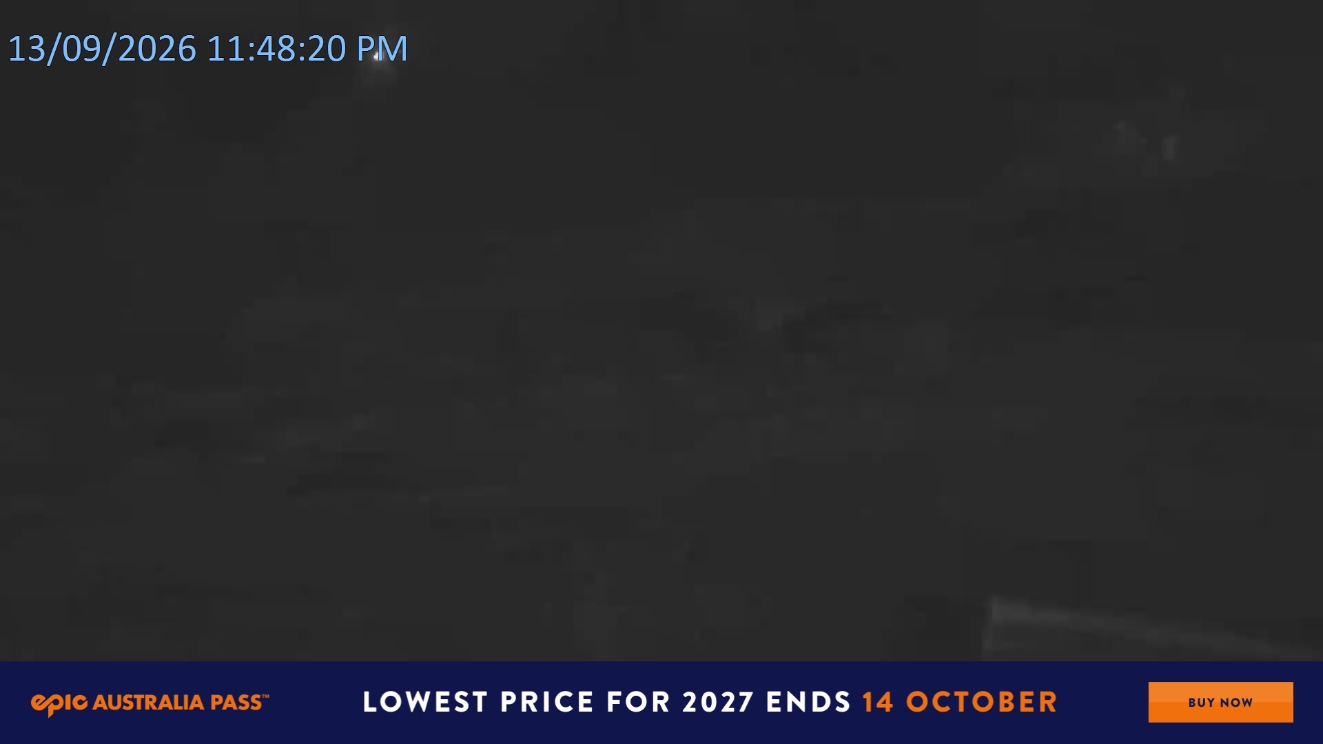 Falls Creek Towers Chair snow cam captured at 13 September 2026 at 11:51 pm AEST