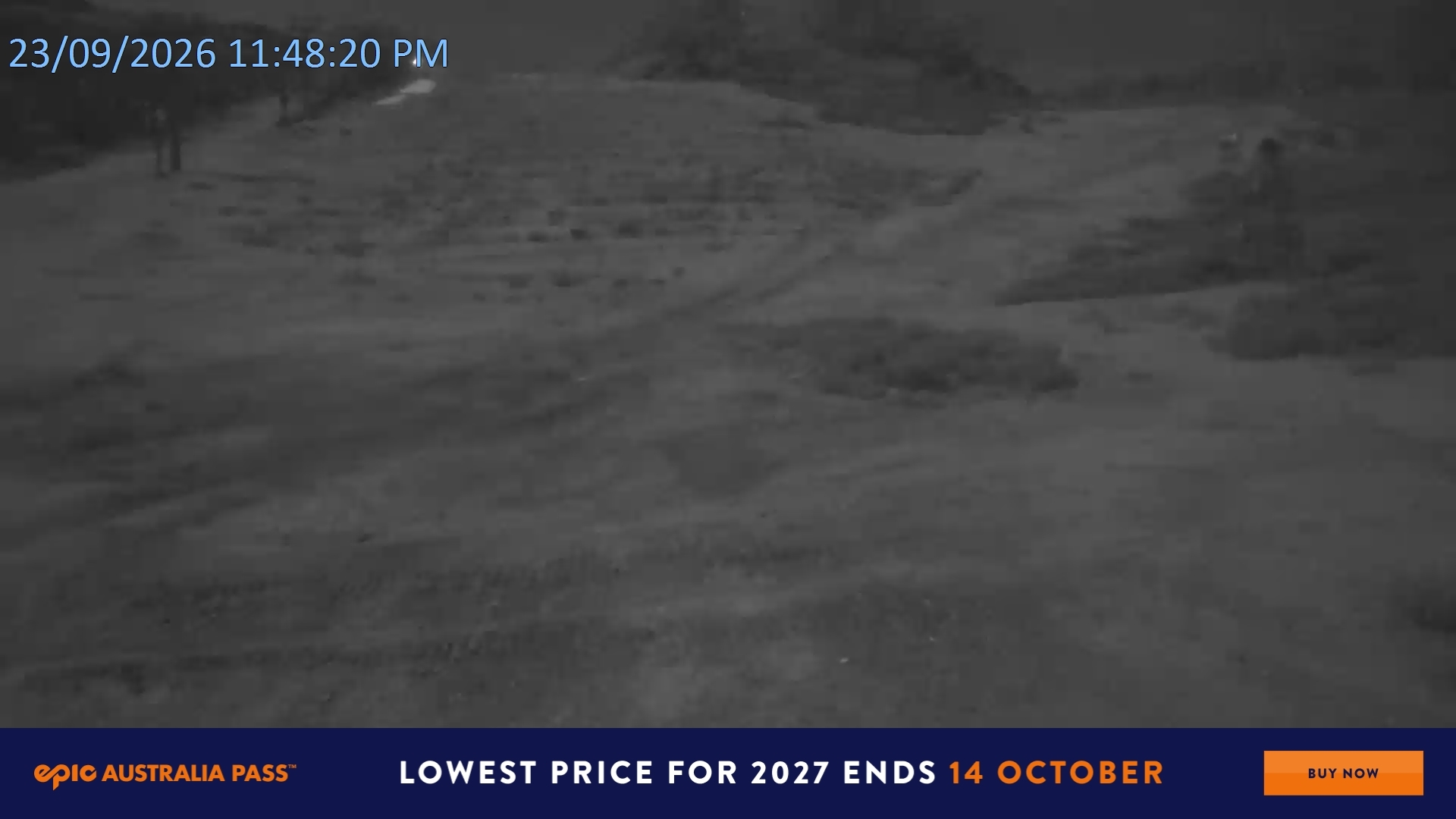 Falls Creek Towers Chair snow cam captured at 23 September 2026 at 11:51 pm AEST