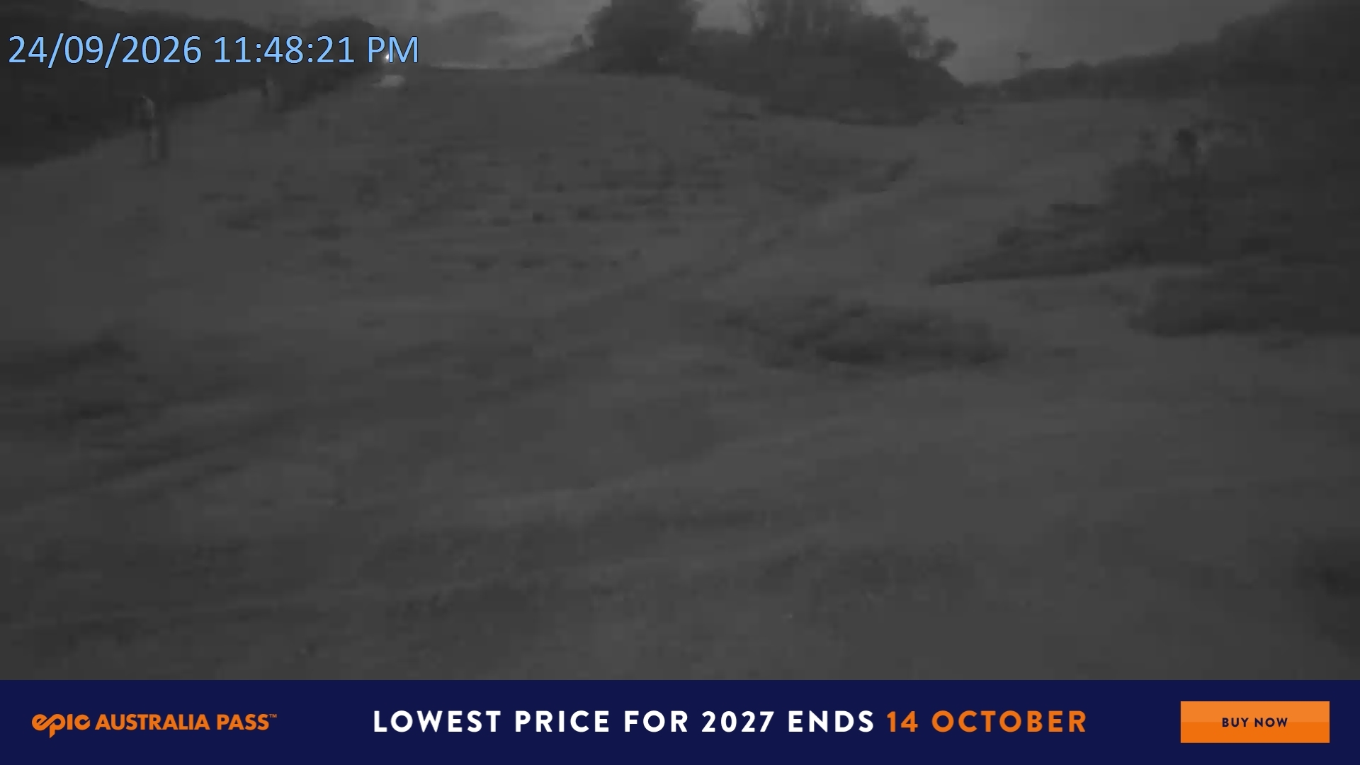 Falls Creek Towers Chair snow cam captured at 24 September 2026 at 11:57 pm AEST