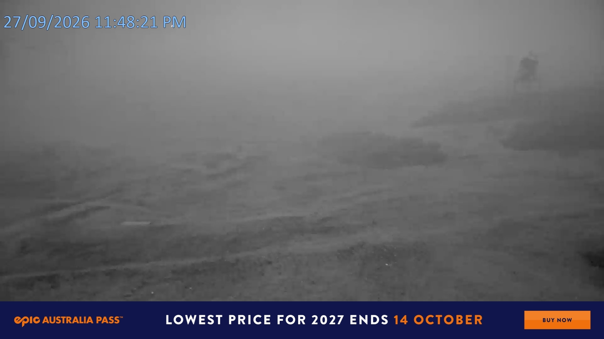 Falls Creek Towers Chair snow cam captured at 27 September 2026 at 11:54 pm AEST