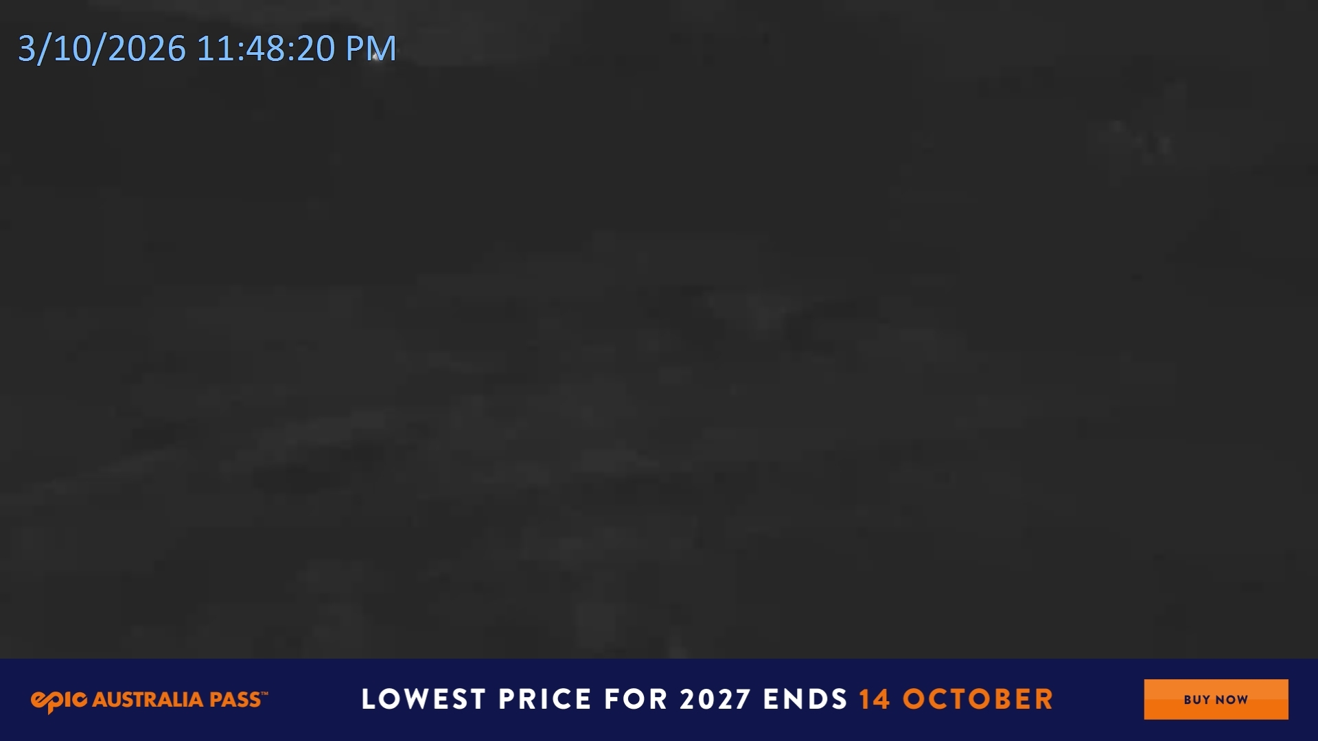 Falls Creek Towers Chair snow cam captured at 3 October 2026 at 11:54 pm AEST