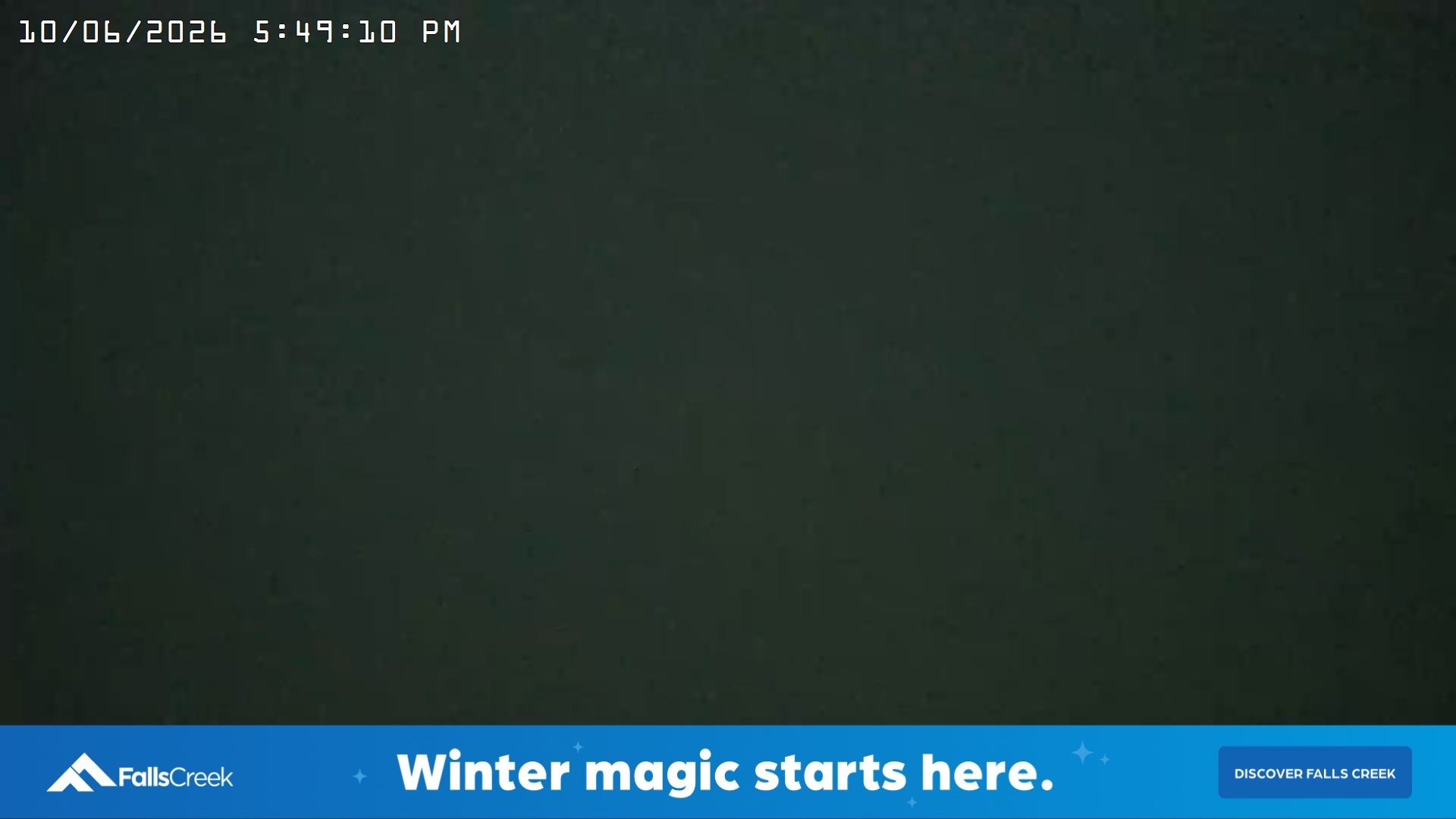Falls Creek Village View snow cam captured at 10 June 2026 at 6:02 pm AEST