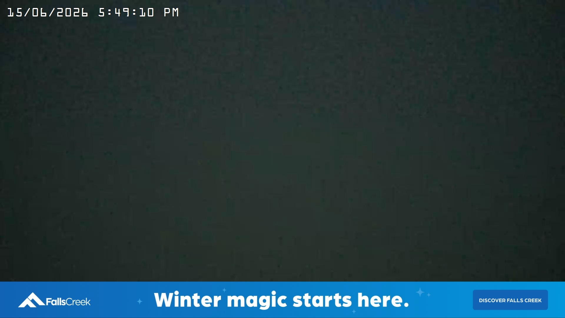 Falls Creek Village View snow cam captured at 15 June 2026 at 5:53 pm AEST