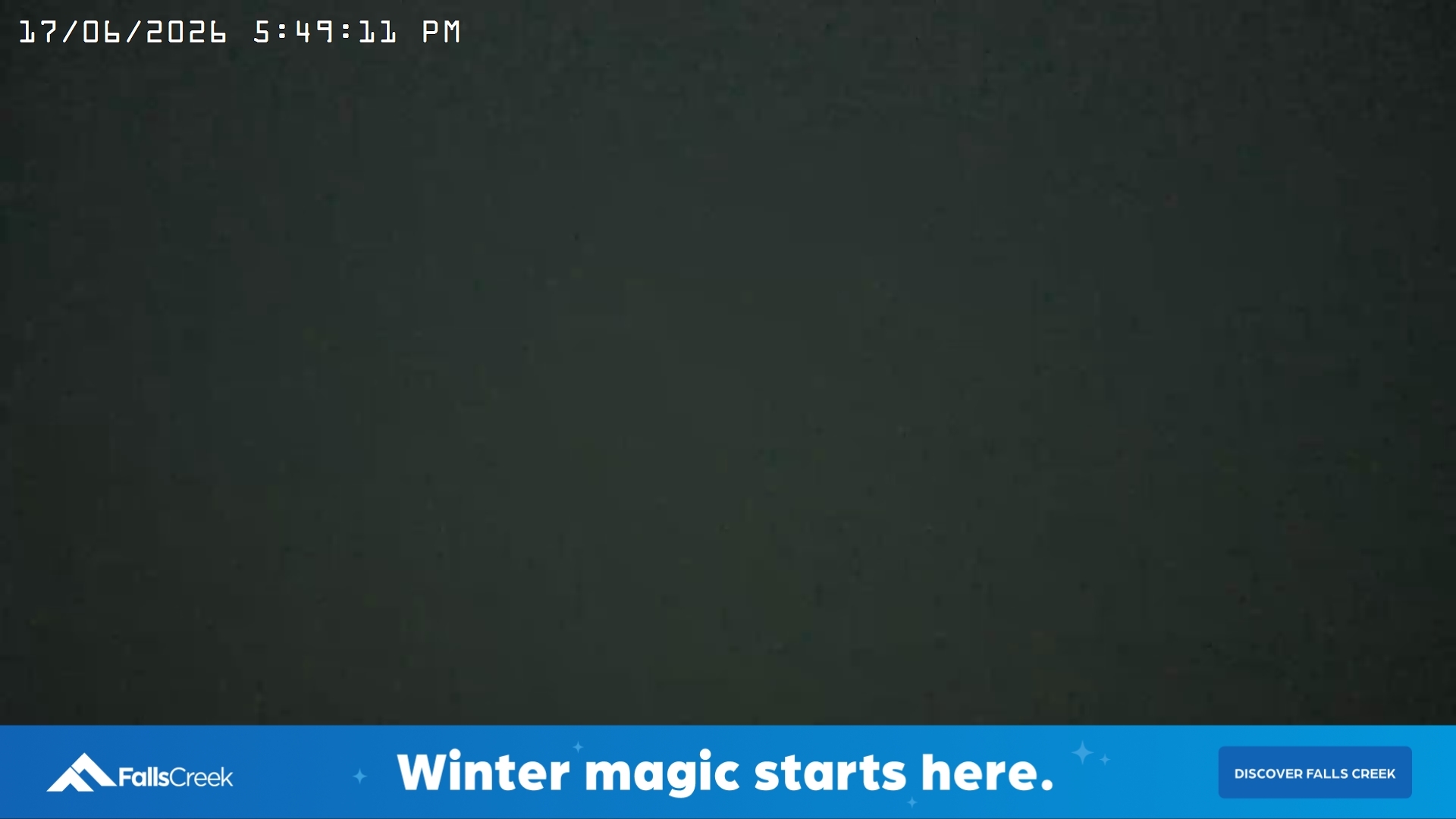 Falls Creek Village View snow cam captured at 17 June 2026 at 5:52 pm AEST