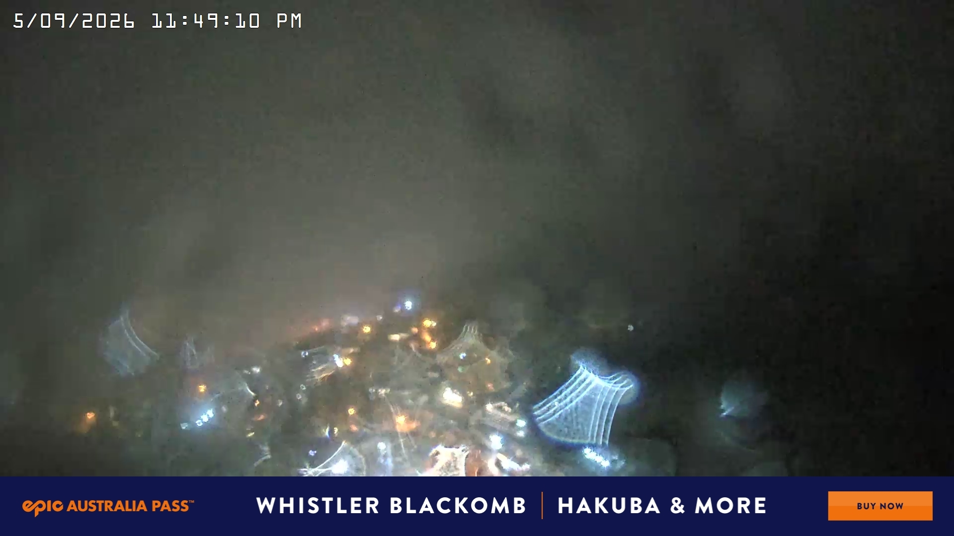 Falls Creek Village View snow cam captured at 5 September 2026 at 11:53 pm AEST