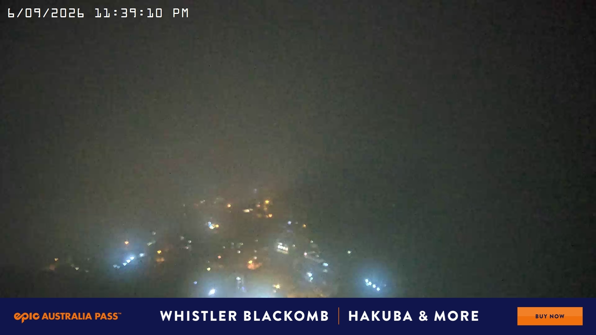Falls Creek Village View snow cam captured at 6 September 2026 at 11:49 pm AEST