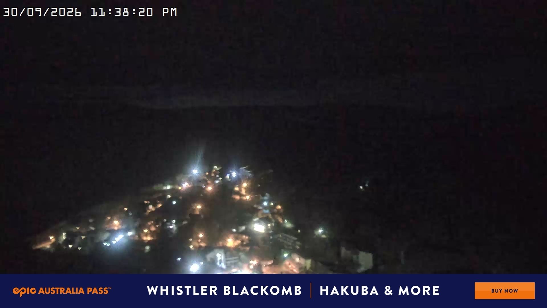 Falls Creek Village View snow cam captured at 30 September 2026 at 11:41 pm AEST