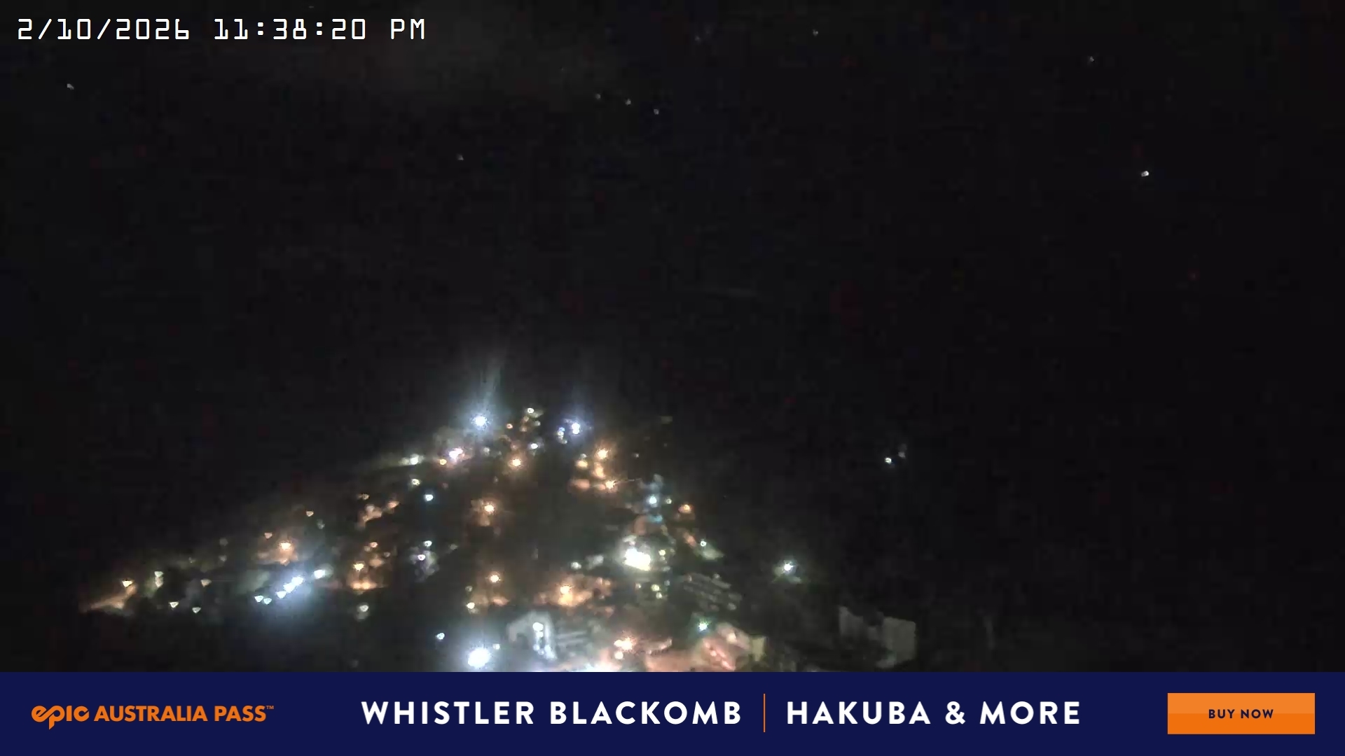 Falls Creek Village View snow cam captured at 2 October 2026 at 11:41 pm AEST