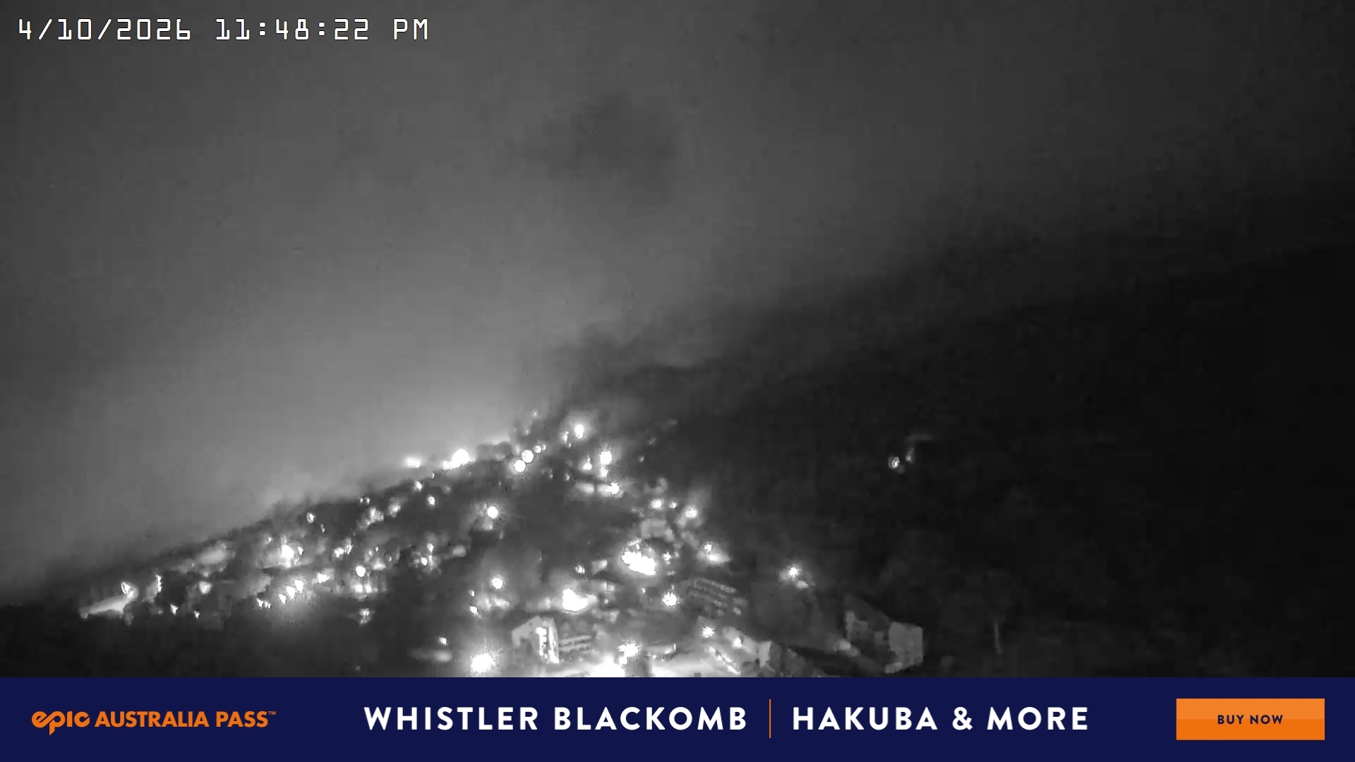 Falls Creek Village View snow cam captured at 4 October 2026 at 11:54 pm AEDT
