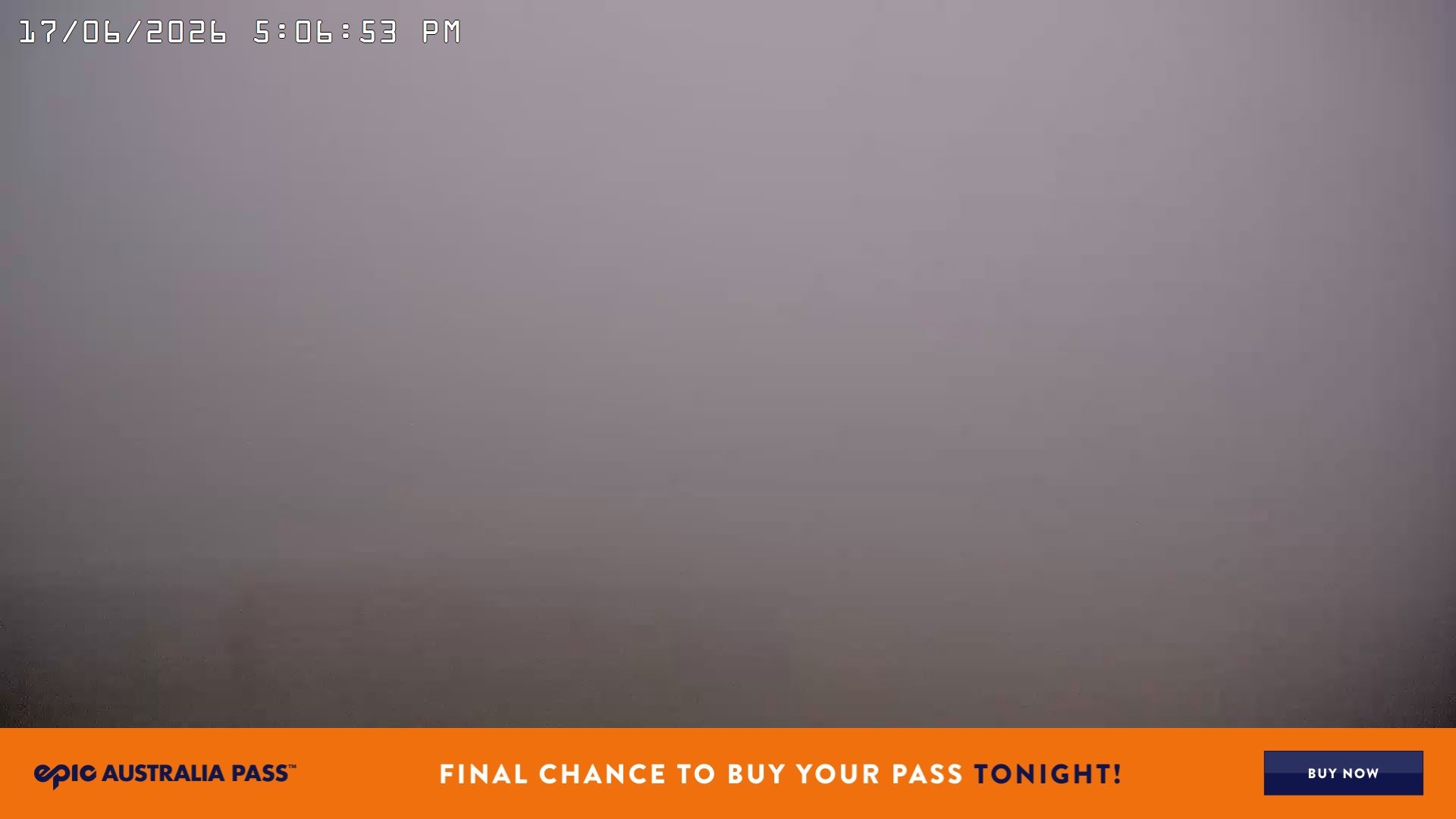 Falls Creek Cloud 9 snow cam captured at 17 June 2026 at 5:14 pm AEST