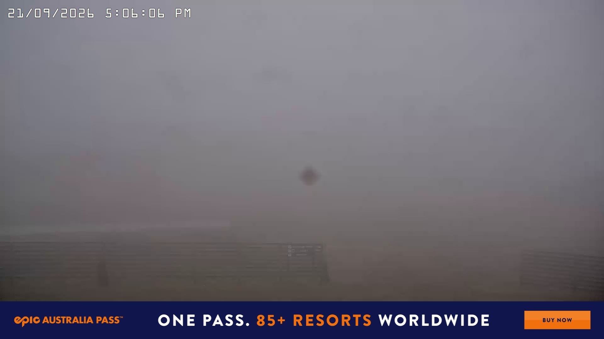 Falls Creek Cloud 9 snow cam captured at 21 September 2026 at 5:14 pm AEST