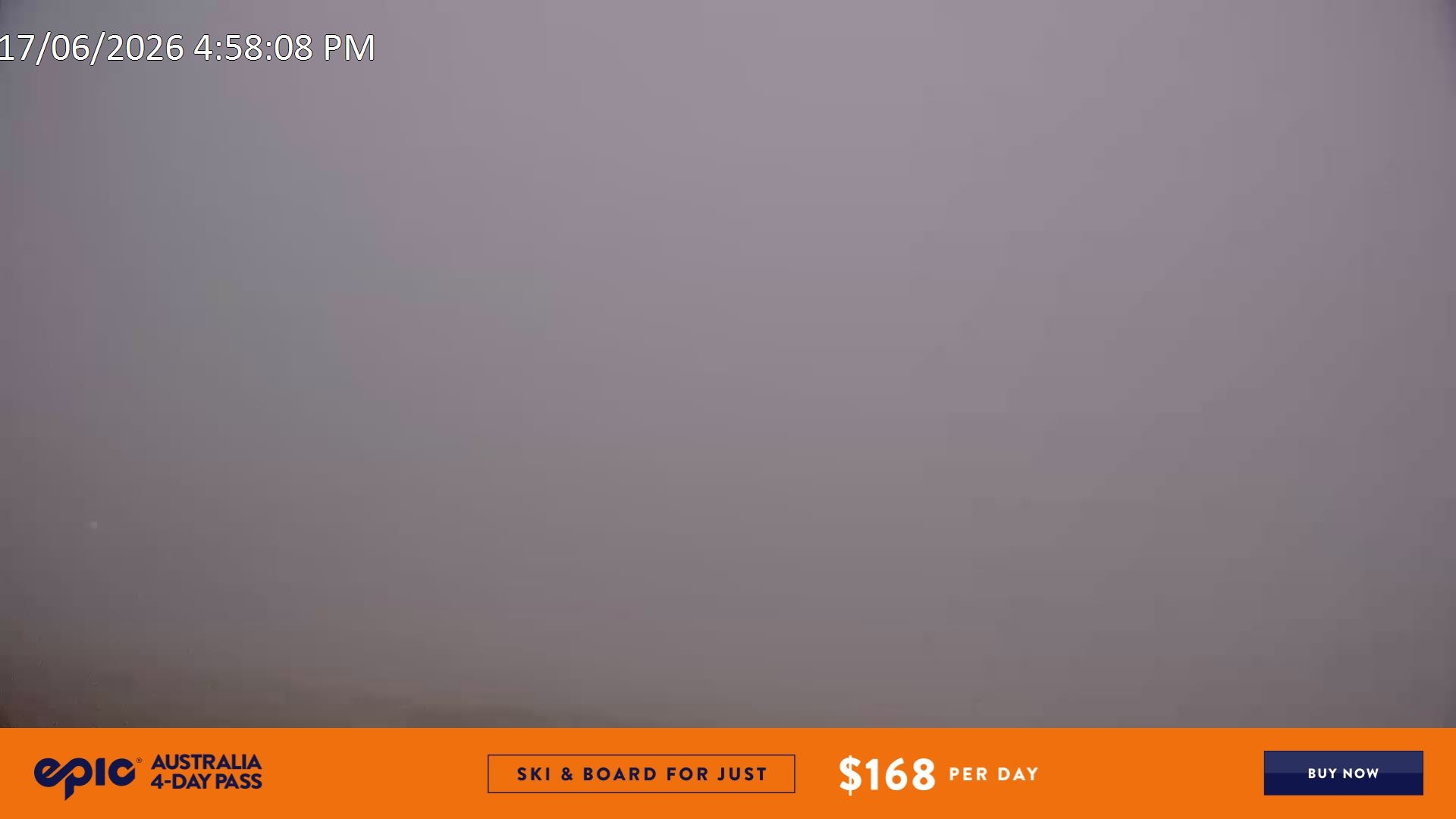 Falls Creek Scott Chair snow cam captured at 17 June 2026 at 5:01 pm AEST