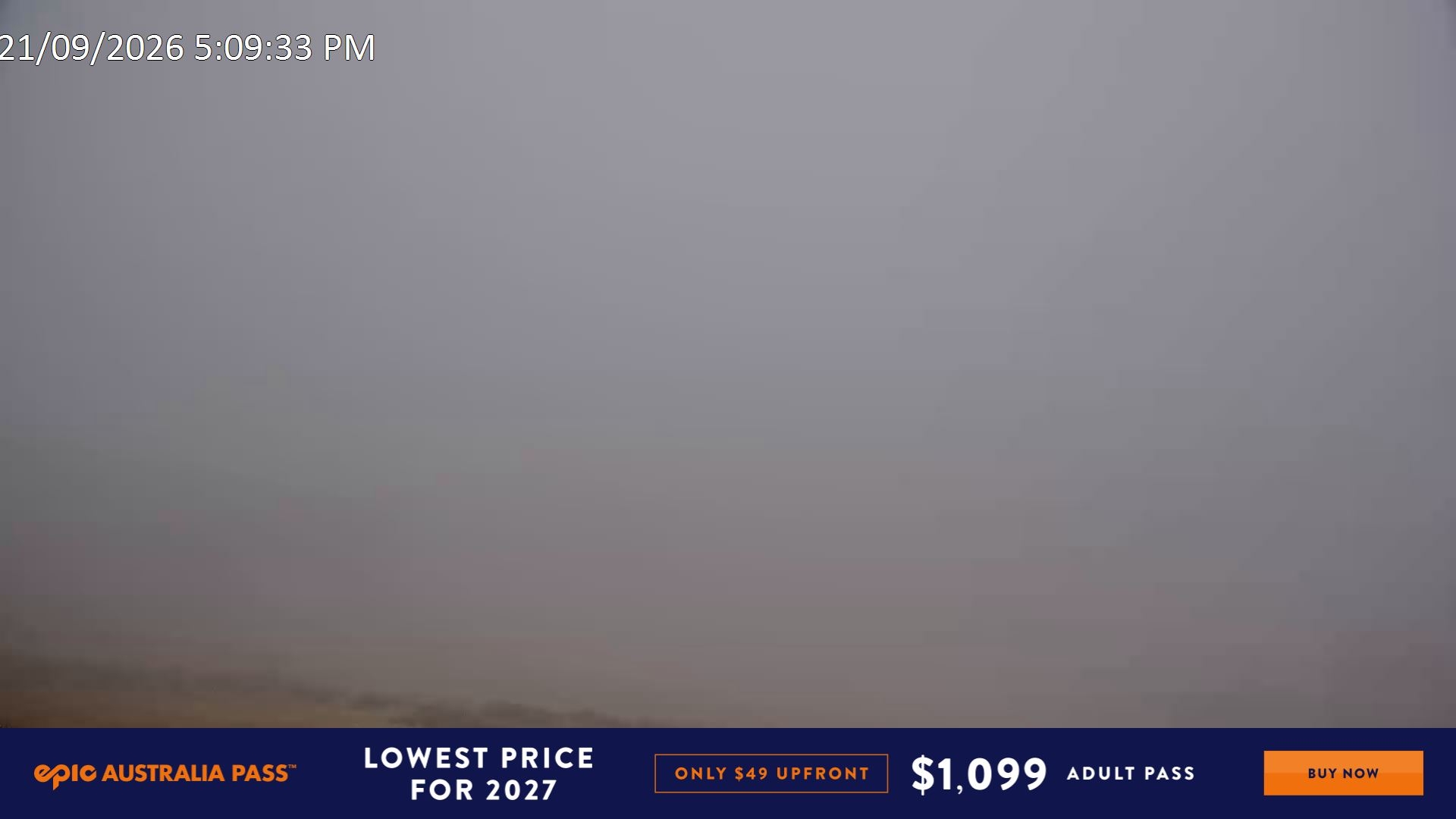 Falls Creek Scott Chair snow cam captured at 21 September 2026 at 5:14 pm AEST