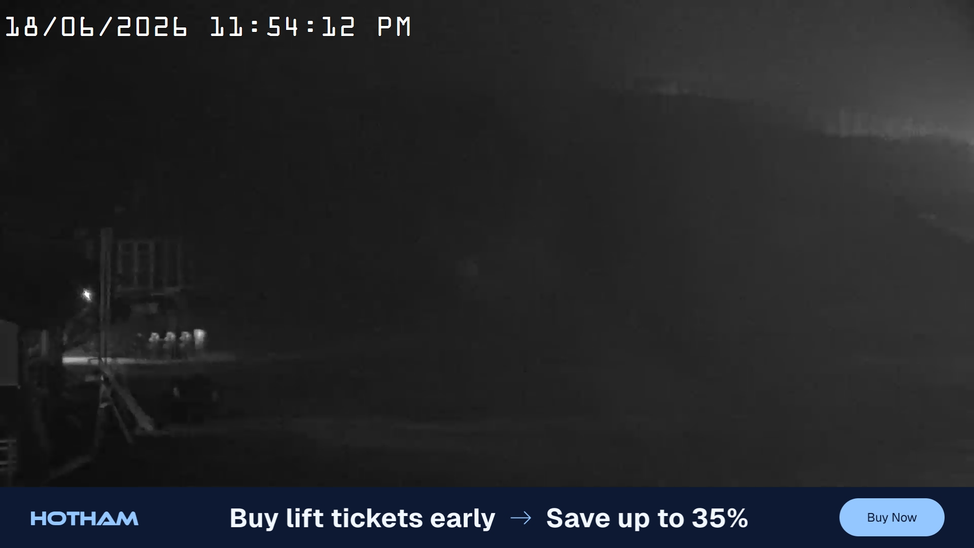 Mt Hotham Summit Trainer snow cam captured at 18 June 2026 at 11:54 pm AEST