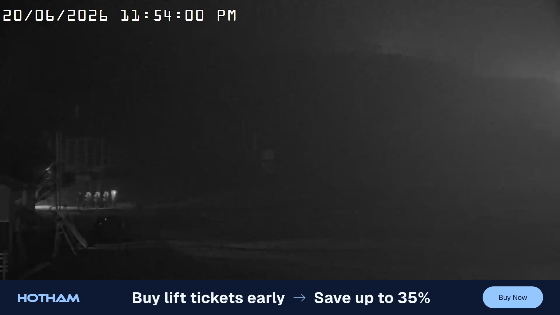 Mt Hotham Summit Trainer snow cam captured at 20 June 2026 at 11:54 pm AEST