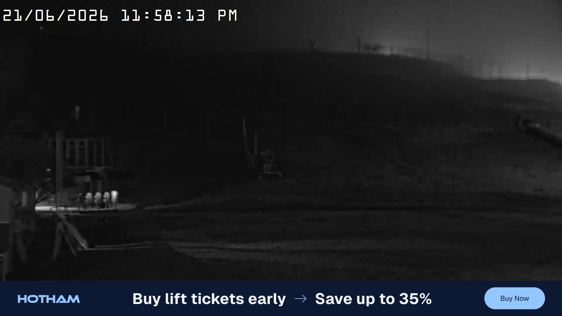 Mt Hotham Summit Trainer snow cam captured at 21 June 2026 at 11:59 pm AEST